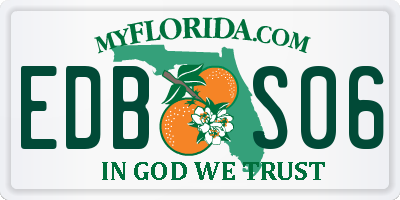 FL license plate EDBS06