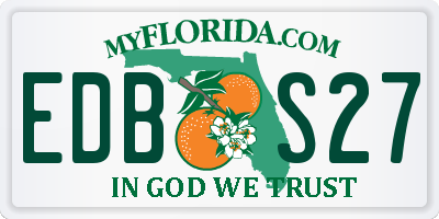 FL license plate EDBS27