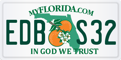 FL license plate EDBS32