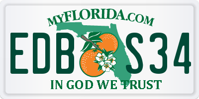 FL license plate EDBS34