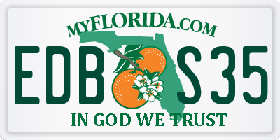 FL license plate EDBS35