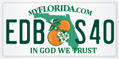FL license plate EDBS40