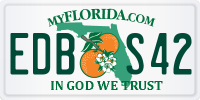 FL license plate EDBS42