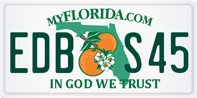 FL license plate EDBS45