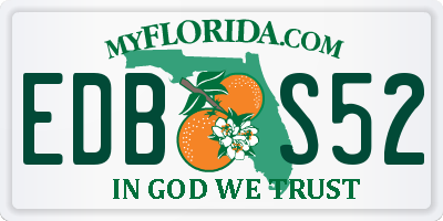 FL license plate EDBS52