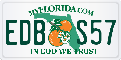FL license plate EDBS57
