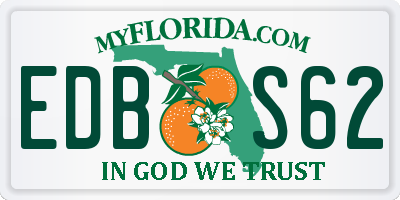 FL license plate EDBS62