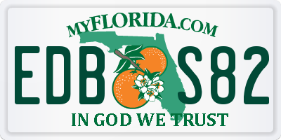 FL license plate EDBS82