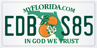 FL license plate EDBS85