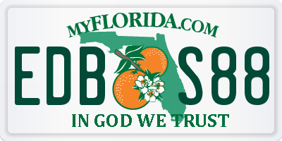 FL license plate EDBS88