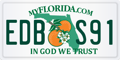 FL license plate EDBS91