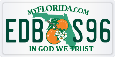 FL license plate EDBS96
