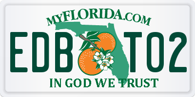 FL license plate EDBT02