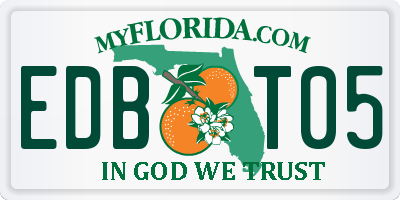 FL license plate EDBT05
