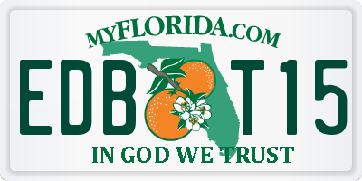FL license plate EDBT15