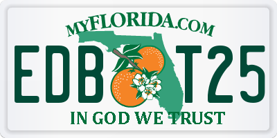 FL license plate EDBT25