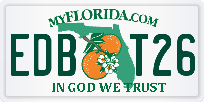 FL license plate EDBT26