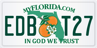 FL license plate EDBT27