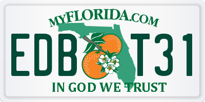 FL license plate EDBT31