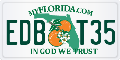 FL license plate EDBT35