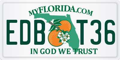 FL license plate EDBT36