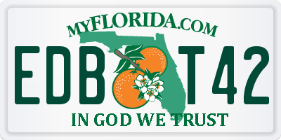 FL license plate EDBT42