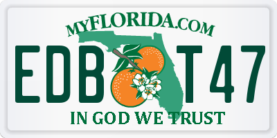 FL license plate EDBT47