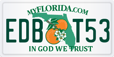 FL license plate EDBT53