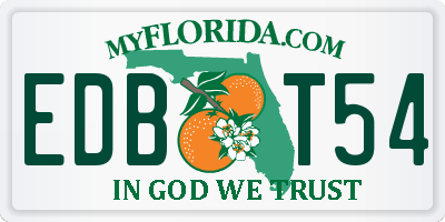 FL license plate EDBT54