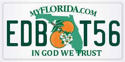 FL license plate EDBT56