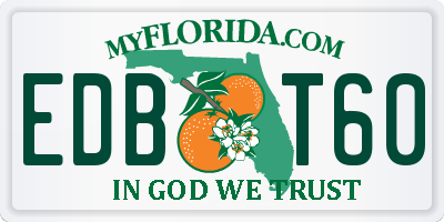 FL license plate EDBT60