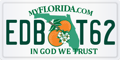 FL license plate EDBT62