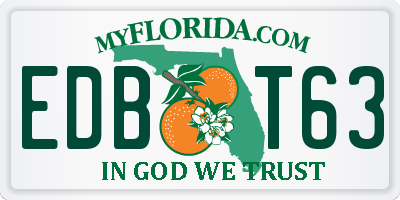 FL license plate EDBT63