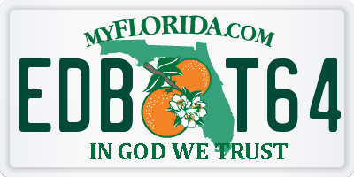 FL license plate EDBT64