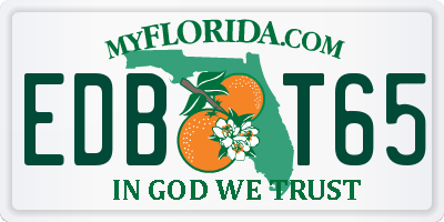 FL license plate EDBT65
