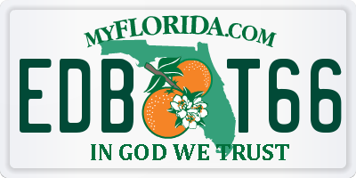 FL license plate EDBT66