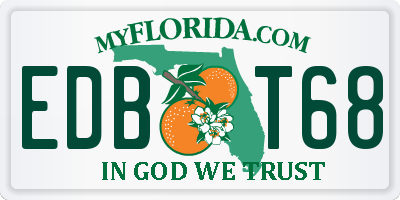 FL license plate EDBT68