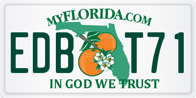 FL license plate EDBT71