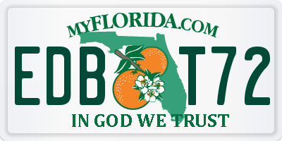 FL license plate EDBT72