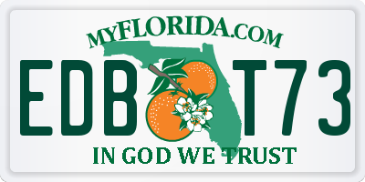 FL license plate EDBT73