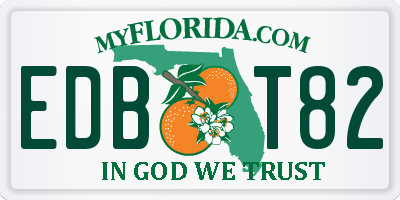 FL license plate EDBT82