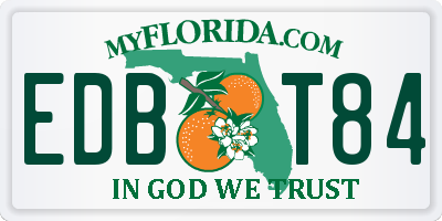FL license plate EDBT84
