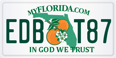 FL license plate EDBT87