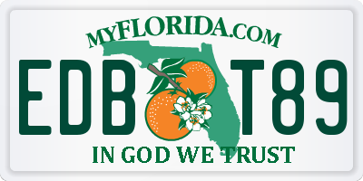 FL license plate EDBT89