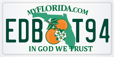 FL license plate EDBT94