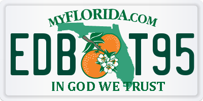 FL license plate EDBT95