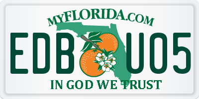 FL license plate EDBU05