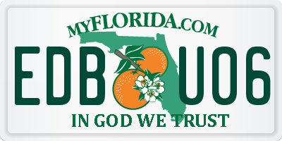 FL license plate EDBU06