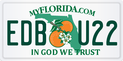 FL license plate EDBU22