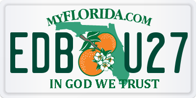 FL license plate EDBU27